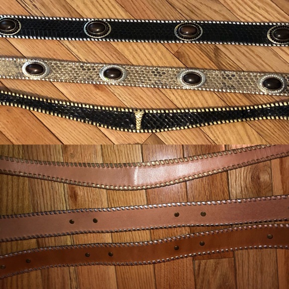 *RARE* 80’s Cesar Ugarte Buckle & 3 Snakeskn Belts - Picture 2 of 8